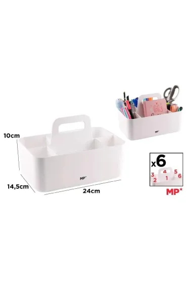 Mp Main Paper Organizer na biurko z uchwytem bia�y