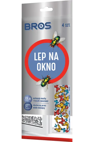 Bros Lep na okno na muchy 4 szt.