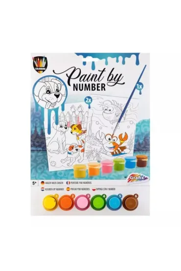 Malowanie po numerach - Pies (6 farb + p�dzel) Creative Craft Group