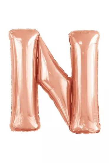 Amscan Balon foliowy litera N r�owe z�oto 79x86cm