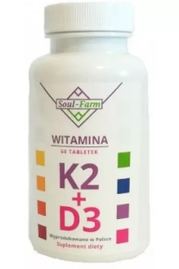 Soul Farm Witamina K2 MK7 + D3 Suplement diety 60 tab.