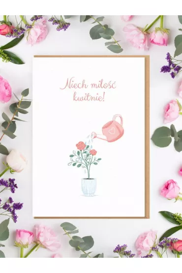 Nadwyraz.com Karnet �lub - Niech mi�o�� kwitnie