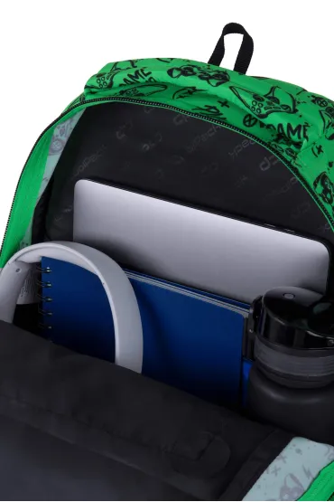 Patio Plecak szkolny Coolpack Prime Pro Game Over Gradient Green