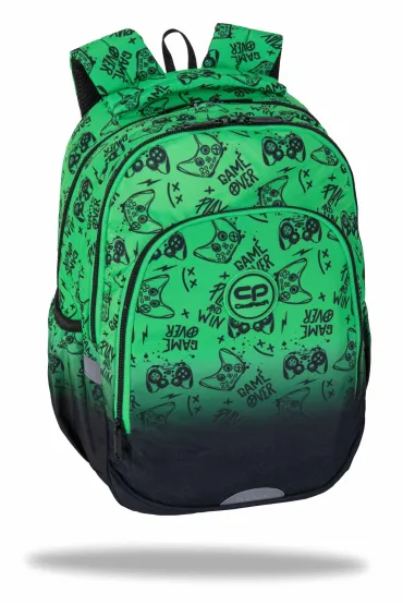 Patio Plecak szkolny Coolpack Prime Pro Game Over Gradient Green