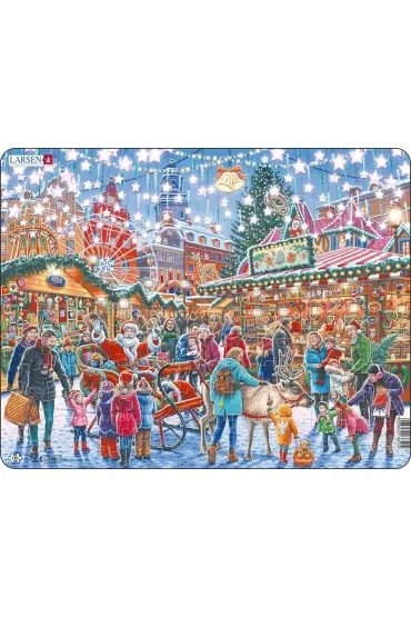 Puzzle 140 el. Jarmark Bo�onarodzeniowy Larsen - rozmiar Maxi (36.5x28.5 cm) Tactic