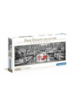 Puzzle panoramiczne 1000 el. High Quality Collection. Rower w Amsterdamie Clementoni