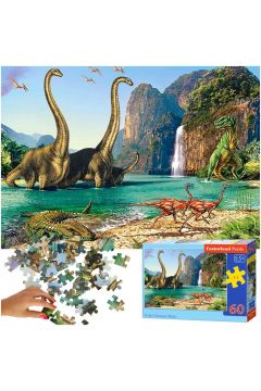 Puzzle 60 el. wiat dinozaurw Castorland