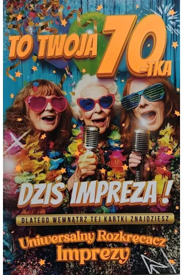 Yeku Karnet Urodziny 70 damskie
