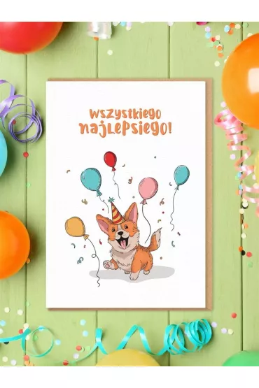 Nadwyraz.com Karnet Urodziny - Wszystkiego nalepsiego