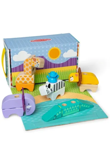 M and D Developmental Toys Mellisa&Doug  Blockables - Zwierz�tka Safari 6074903 WB2