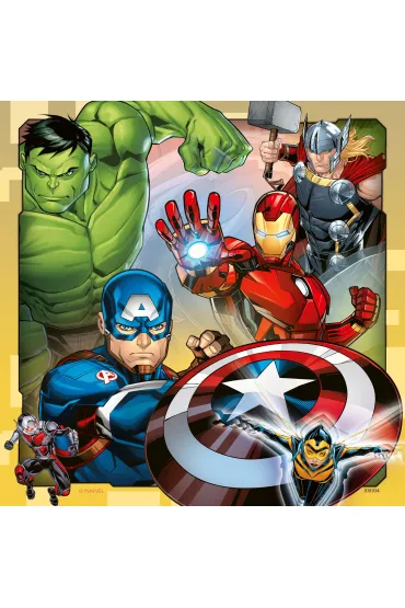 Puzzle dla dzieci 3x49 el. Marvel Avengers Ravensburger
