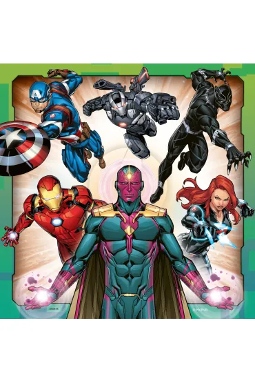 Puzzle dla dzieci 3x49 el. Marvel Avengers Ravensburger