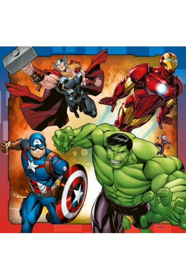 Puzzle dla dzieci 3x49 el. Marvel Avengers Ravensburger