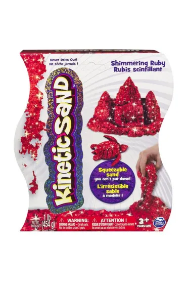 Kinetic Sand. Po�yskuj�cy piasek 454g czerwony * Spin Master