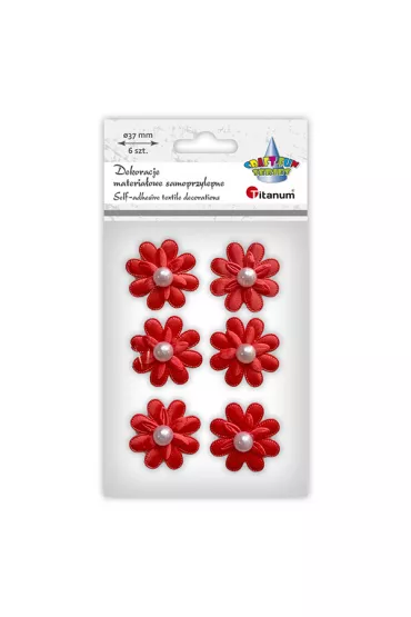 Titanum Dekoracje samoprzylepne 3D kwiaty 6 szt.