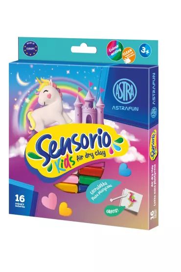 Masa plastyczna Sensorio Kids Jednoro�ec 16 kolor�w Astra