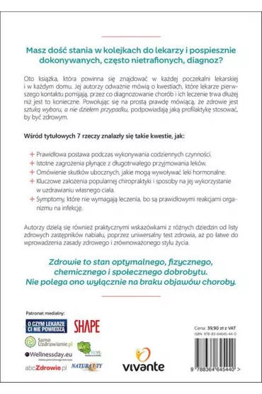 7 rzeczy, o ktrych nie powiedz ci lekarze - Warren Sipser, Andi Lew