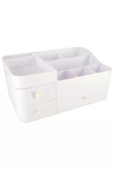Organizer na kosmetyki szkatu�ka pojemnik kuferek na bi�uteri� z szufladami du�y XXL