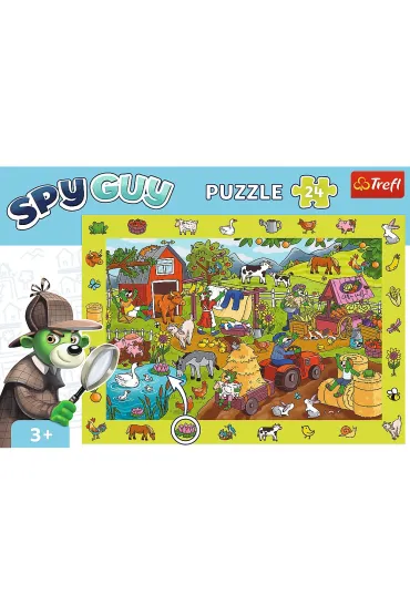 Puzzle obserwacyjne 24 el. Spy Guy Farma Trefl