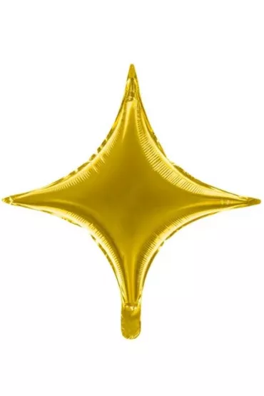 PartyDeco Balon foliowy Gwiazda 4-ramienna z�ota 45cm