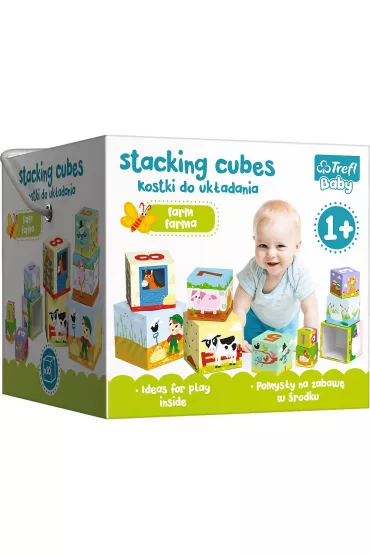 Stacking Cubes. Kostki do uk�adania. Farma Trefl