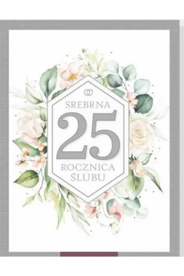Art Nuvo Karnet 25 rocznica �lubu, srebrna RS 0425