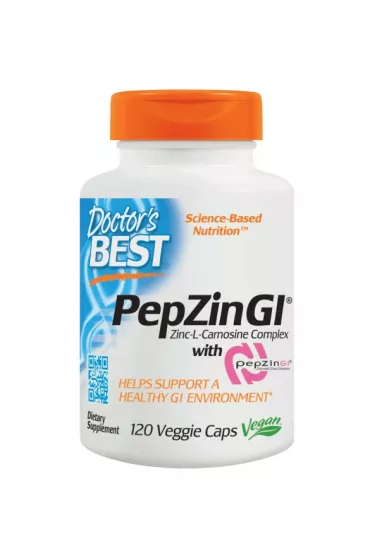 Doctors Best PepZin Gl - Cynk + L-Karnozyna Suplement diety 120 kaps.