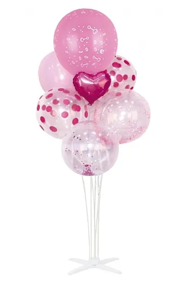 Zestaw balon�w r�owy 85cm 7 szt PARTY GO