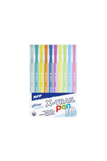 MFP D�ugopis �elowy brokat + pastel 10 szt.