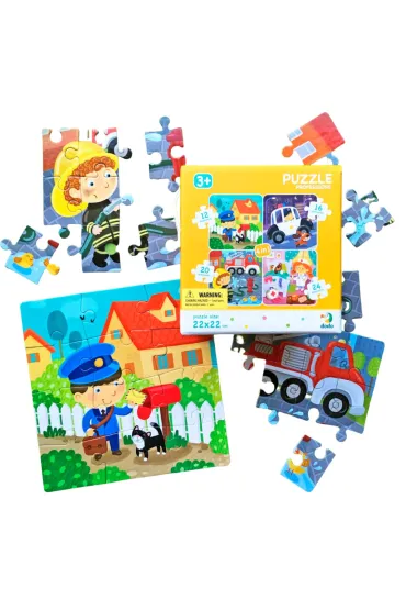 Puzzle 4w1 - Moje Zawody (12+16+20+24 el.) Dodo