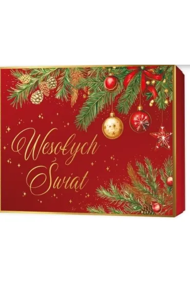Pude�ko prezentowe �wi�teczne, ga��zki (22,5x17,5x4cm)