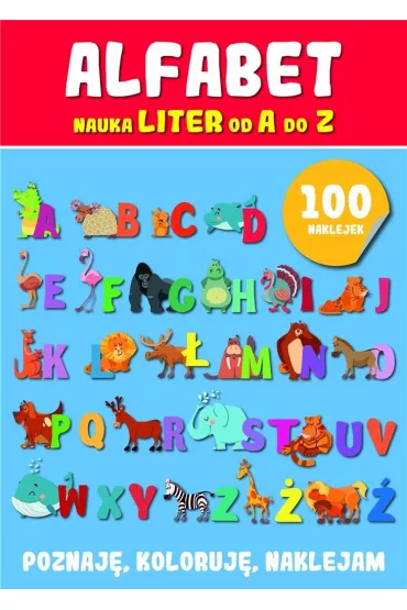 Alfabet. Nauka liter z naklejkami