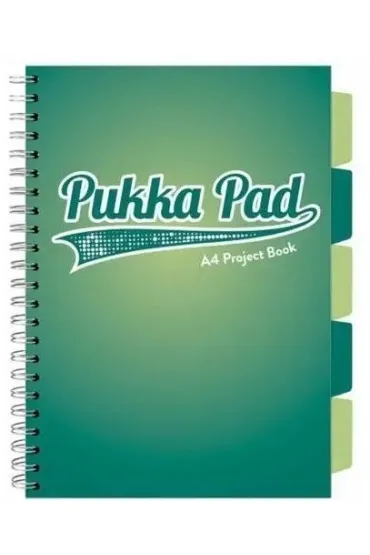 Pukka Pad Project Book A4 Dark Teal Turkusowy kratka, 80g 100 kartek