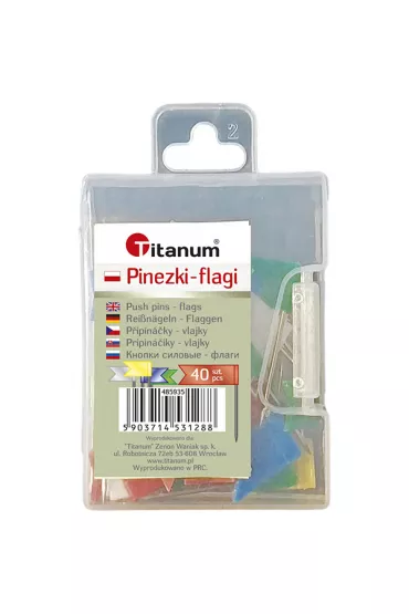Titanum Pinezki flagi 40 szt.