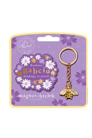 Set Magnes + Brelok dla Babci - Kochana Babciu, pszcz�ka