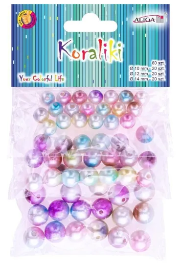 Aliga Koraliki plastikowe 60 szt