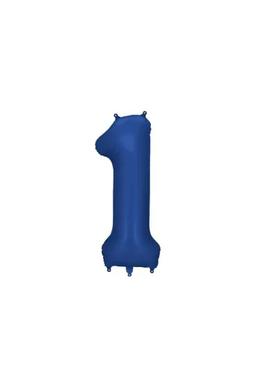 PartyDeco Balon foliowy cyfra 1 granat 86cm