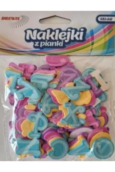 Brewis Naklejki z pianki alfabet 112 szt.
