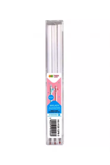 Happy Color Wk�ady do d�ugopisu wymazywalnego Pastel Bears, Standard C, 0.5mm, niebieski, 3 sztuk