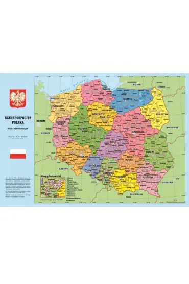 Kreska Szkolny podk�ad na biurko. Administracyjna mapa Polski
