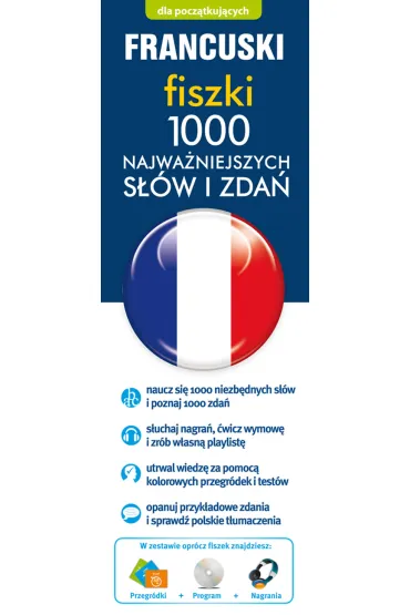 Francuski fiszki 1000 najwa�niejszych s��w i zda� + CD