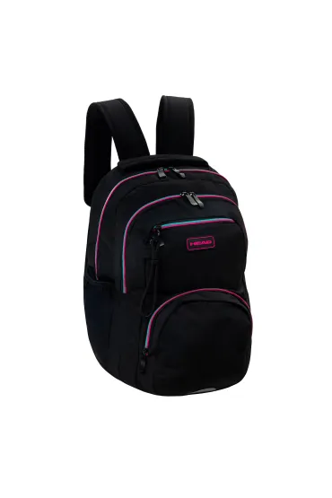 Plecak 44x32x19 3zamki 3kieszenie Head Black Pink/Mint ASTRA 502026028
