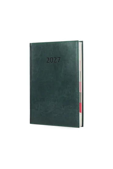 Kalendarz 2027 A4 Agenda Dzienny Zielony