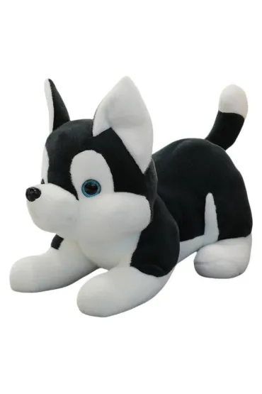 Maskotka przytulanka Husky czarno bia�y 30cm LeanToys