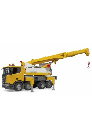 Scania Super 560R ci�ar�wka ��ta z du�ym d�wigiem Liebherr BRUDER BR-03571