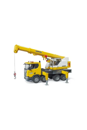 Scania Super 560R ci�ar�wka ��ta z du�ym d�wigiem Liebherr BRUDER BR-03571
