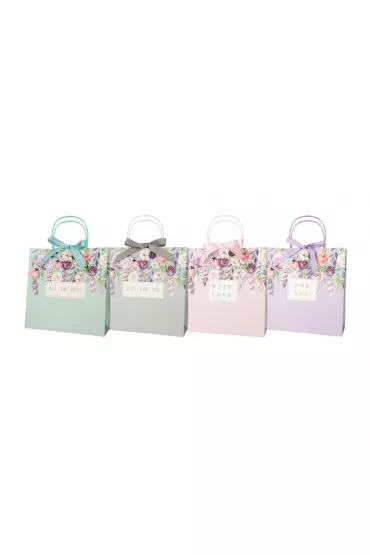 incood. Torba ozdobna 28x28cm pastelowa z kokard� kwiaty