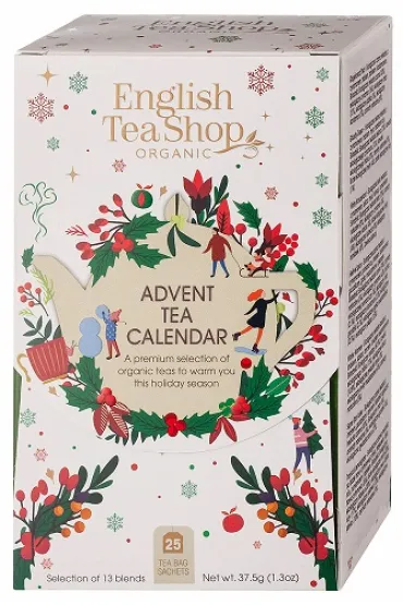 English Tea Shop Organic Kalendarz adwentowy bia�y herbatki 25 x 1,5 g Bio