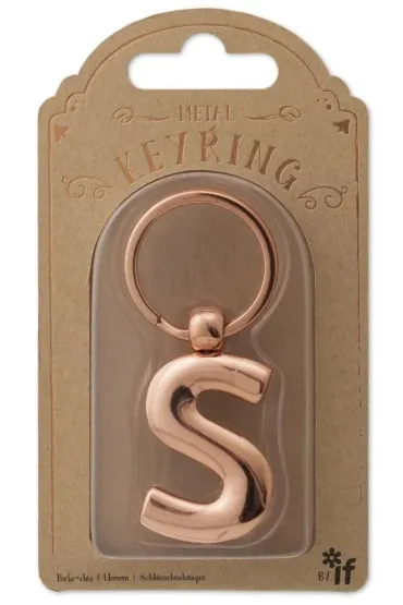If Metalowy brelok do kluczy litera S Keyring