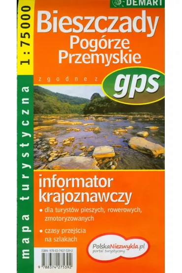 Mapa turystyczna Bieszczady, Pog�rze Przemyskie 1:75 000